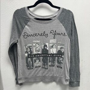 Gray Graphic Women's Sweater with Movie Print